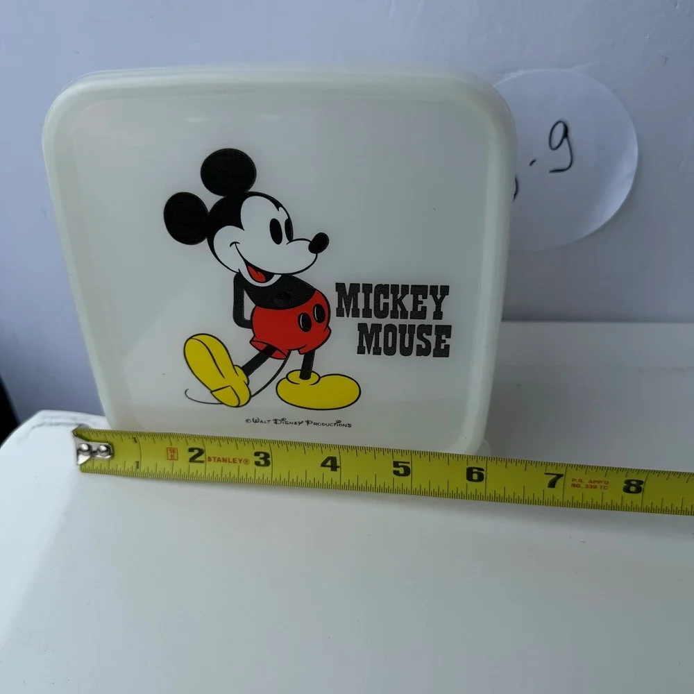 Vintage Lustroware Mickey Mouse Food Storage Container Walt Disney Productions